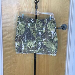 Cabi Camouflage Cargo Mini Skirt